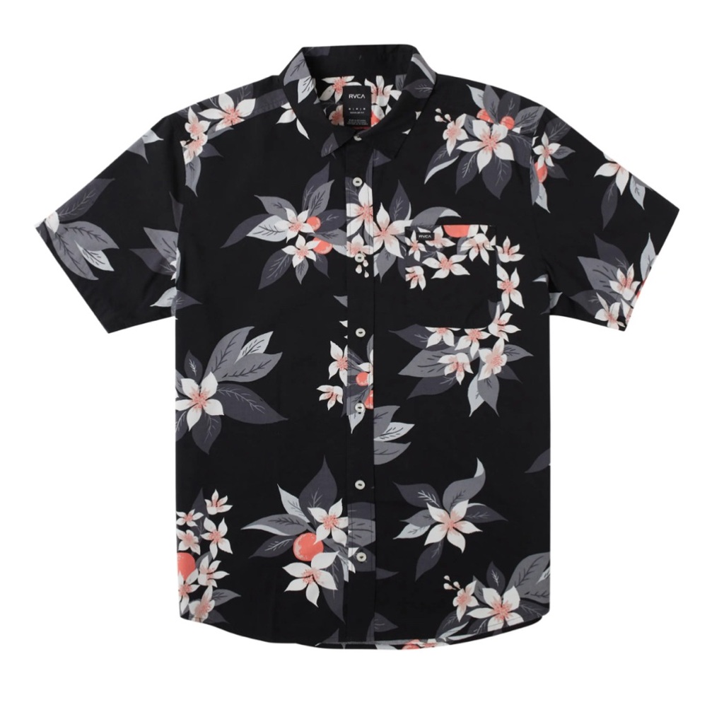 RVCA Anaheim floral print button down shirt
